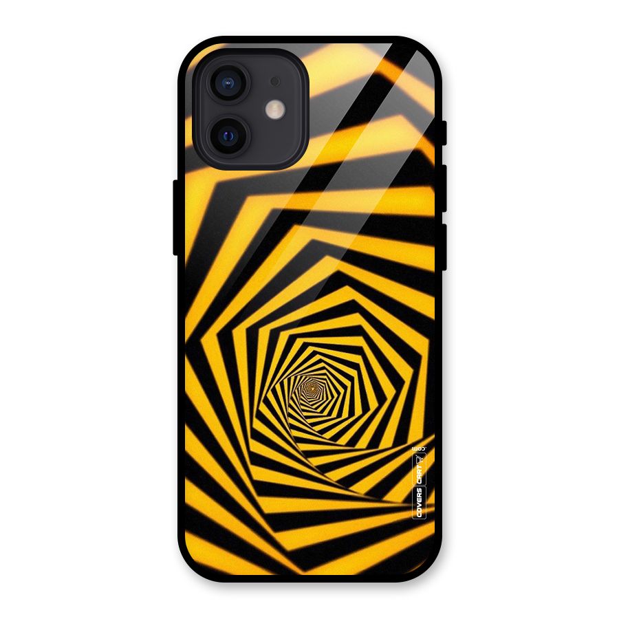 Taxi Pattern Glass Back Case for iPhone 12