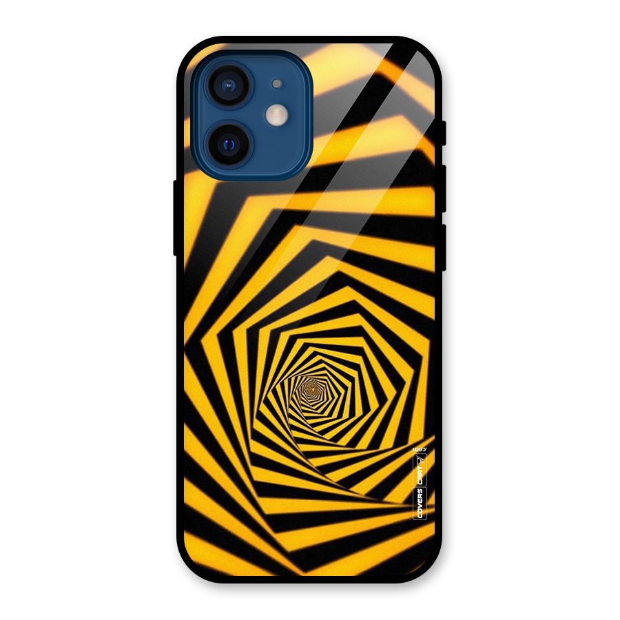 Taxi Pattern Glass Back Case for iPhone 12 Mini