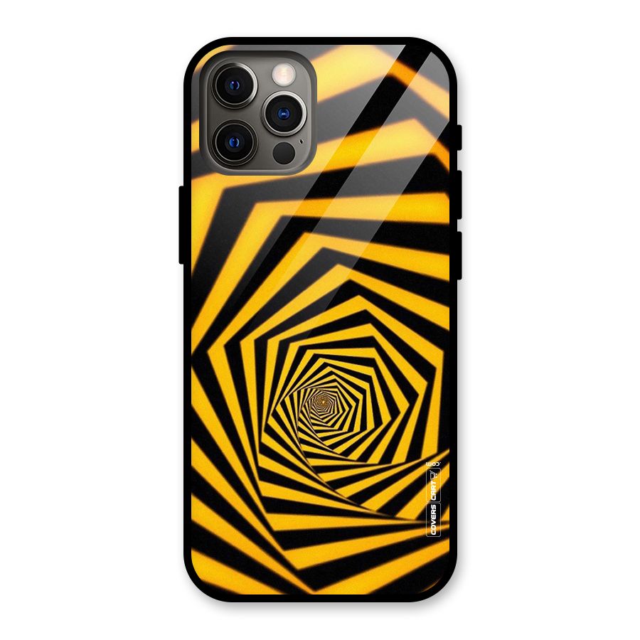 Taxi Pattern Glass Back Case for iPhone 12 Pro
