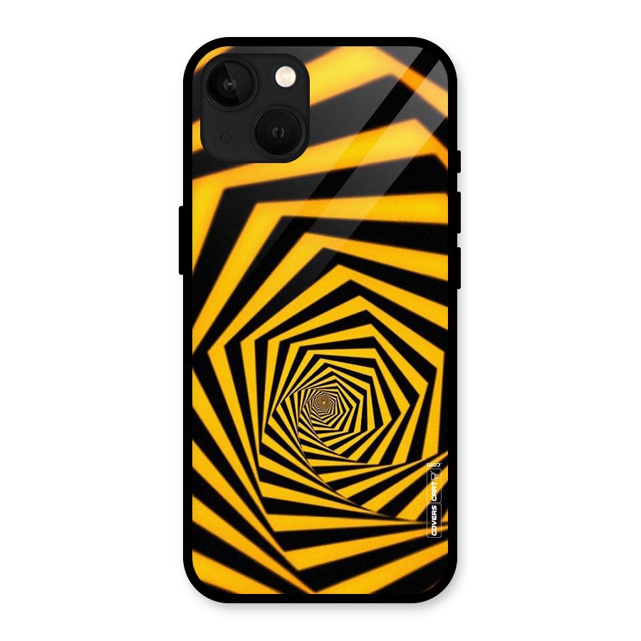 Taxi Pattern Glass Back Case for iPhone 13