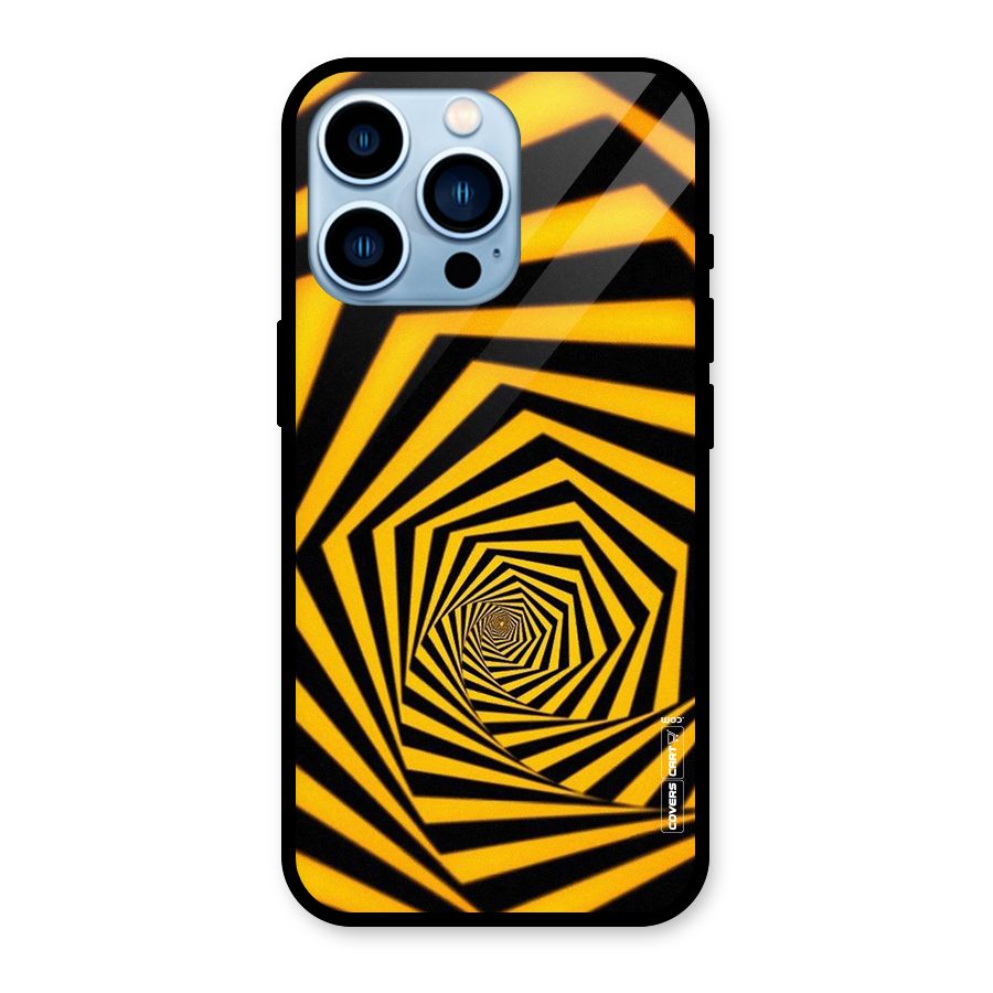 Taxi Pattern Glass Back Case for iPhone 13 Pro