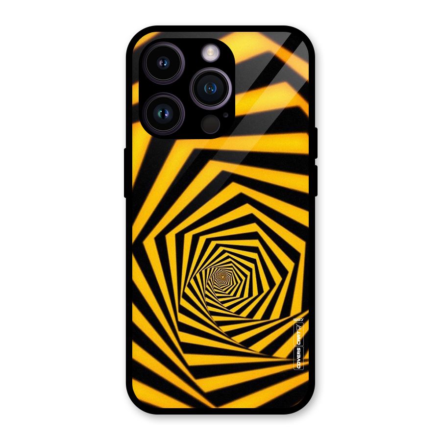 Taxi Pattern Glass Back Case for iPhone 14 Pro