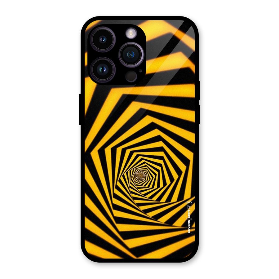 Taxi Pattern Glass Back Case for iPhone 14 Pro Max
