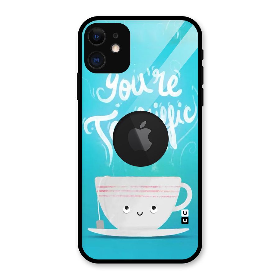 Tea-rific Glass Back Case for iPhone 11 Logo Cut