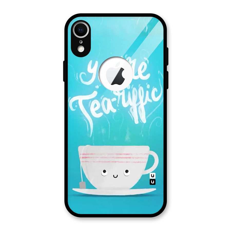 Tea-rific Glass Back Case for iPhone XR Logo Cut