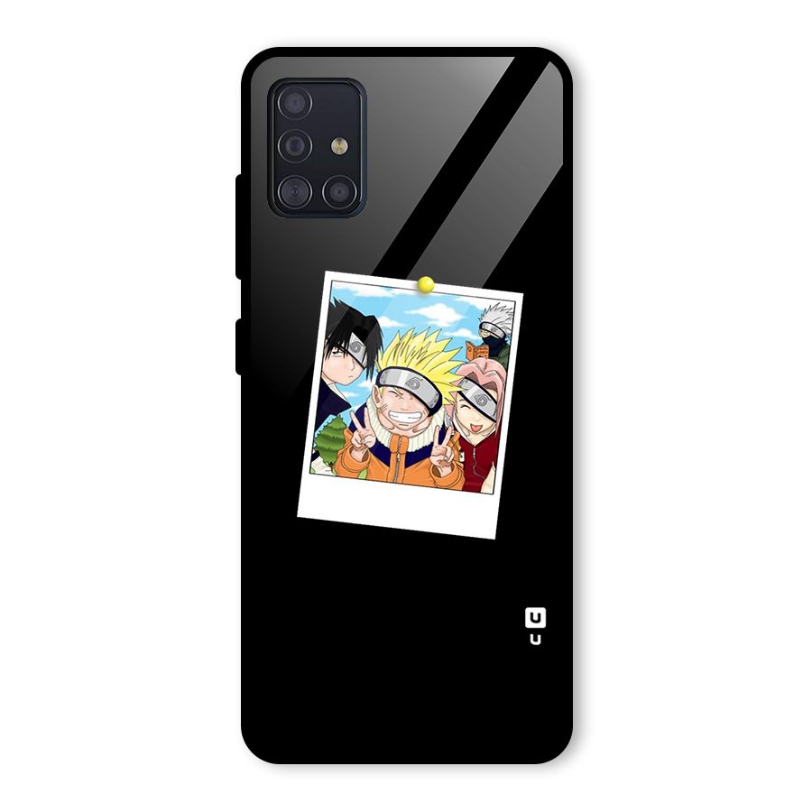 Team Kakashi Cute Glass Back Case for Galaxy A51