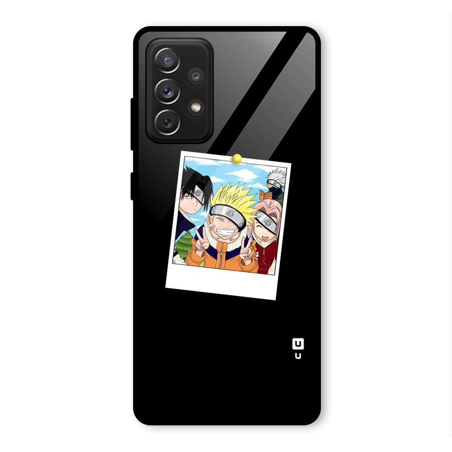 Team Kakashi Cute Glass Back Case for Galaxy A72