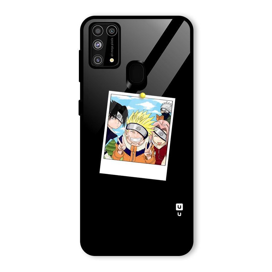 Team Kakashi Cute Glass Back Case for Galaxy F41