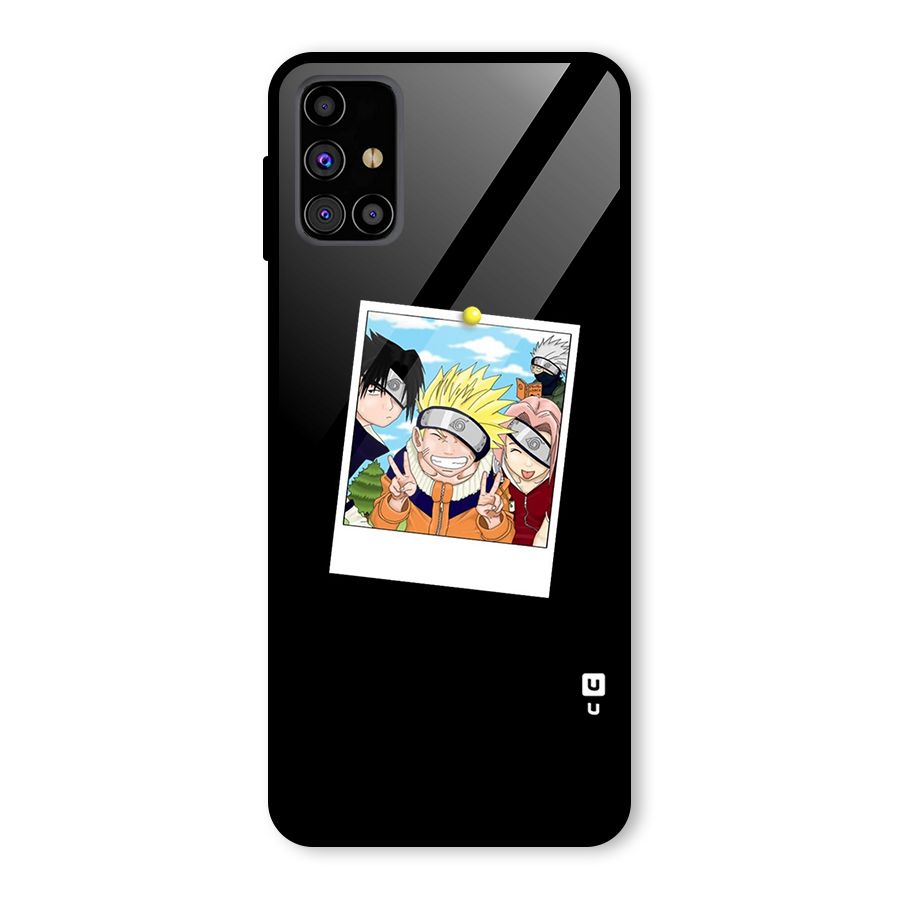 Team Kakashi Cute Glass Back Case for Galaxy M31s