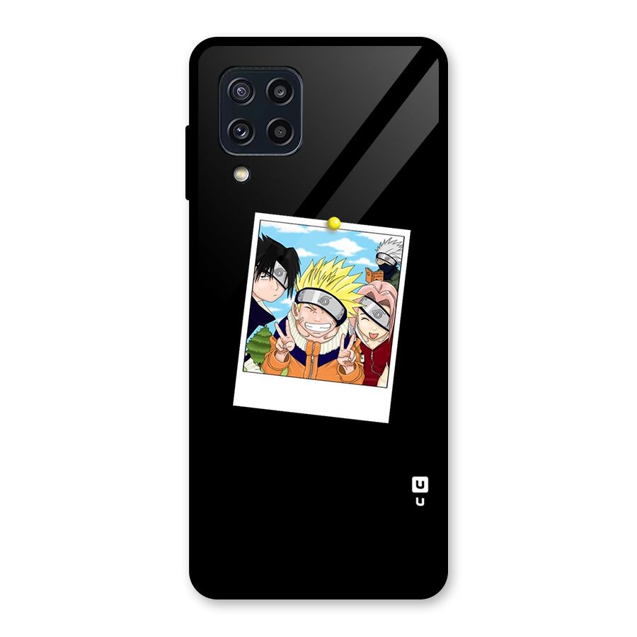 Team Kakashi Cute Glass Back Case for Galaxy M32