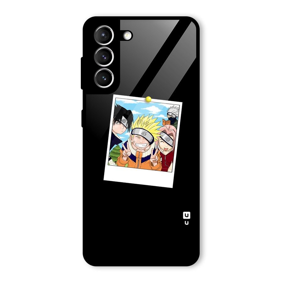Team Kakashi Cute Glass Back Case for Galaxy S21 5G