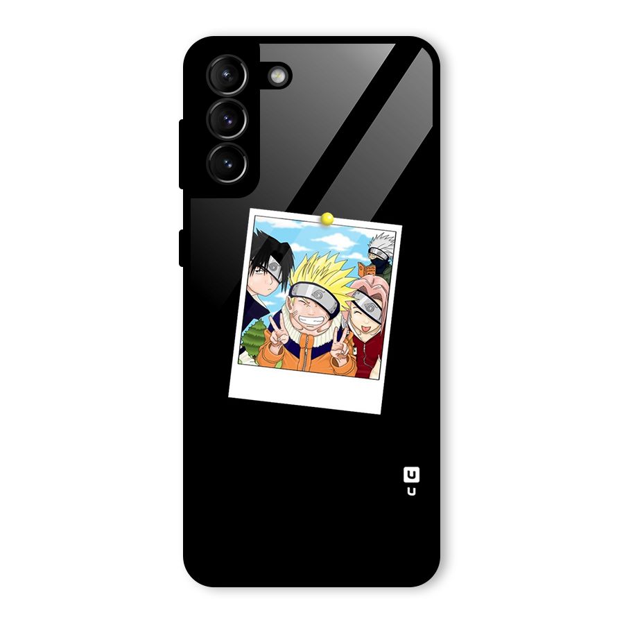 Team Kakashi Cute Glass Back Case for Galaxy S21 Plus