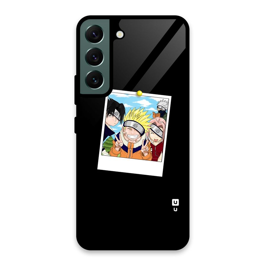 Team Kakashi Cute Glass Back Case for Galaxy S22 5G