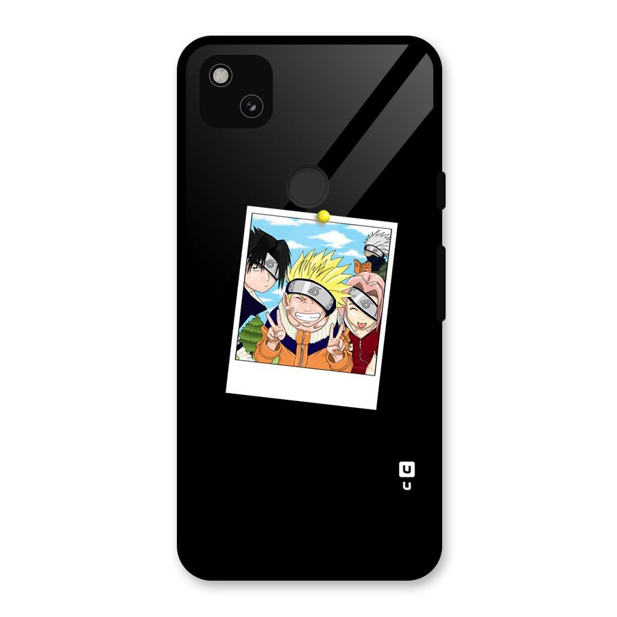 Team Kakashi Cute Glass Back Case for Google Pixel 4a