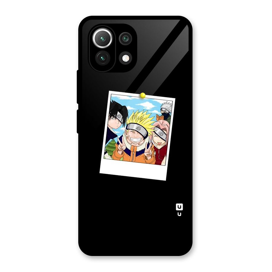 Team Kakashi Cute Glass Back Case for Mi 11 Lite NE 5G