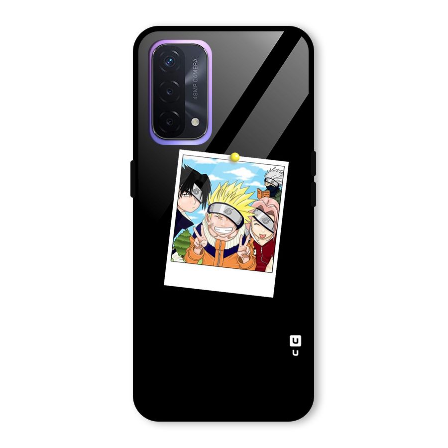 Team Kakashi Cute Glass Back Case for Oppo A74 5G