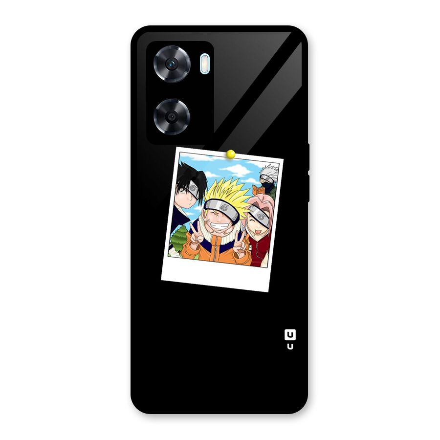 Team Kakashi Cute Glass Back Case for Oppo A77