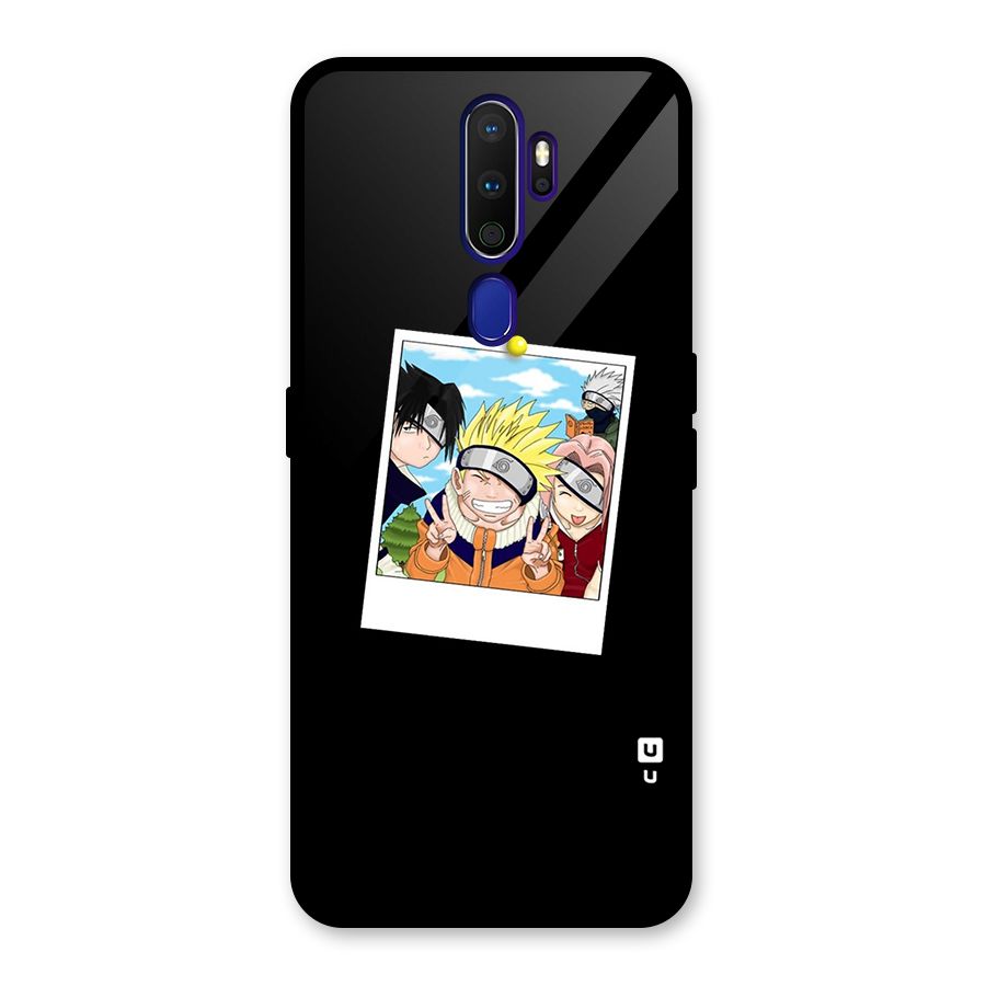 Team Kakashi Cute Glass Back Case for Oppo A9 (2020)