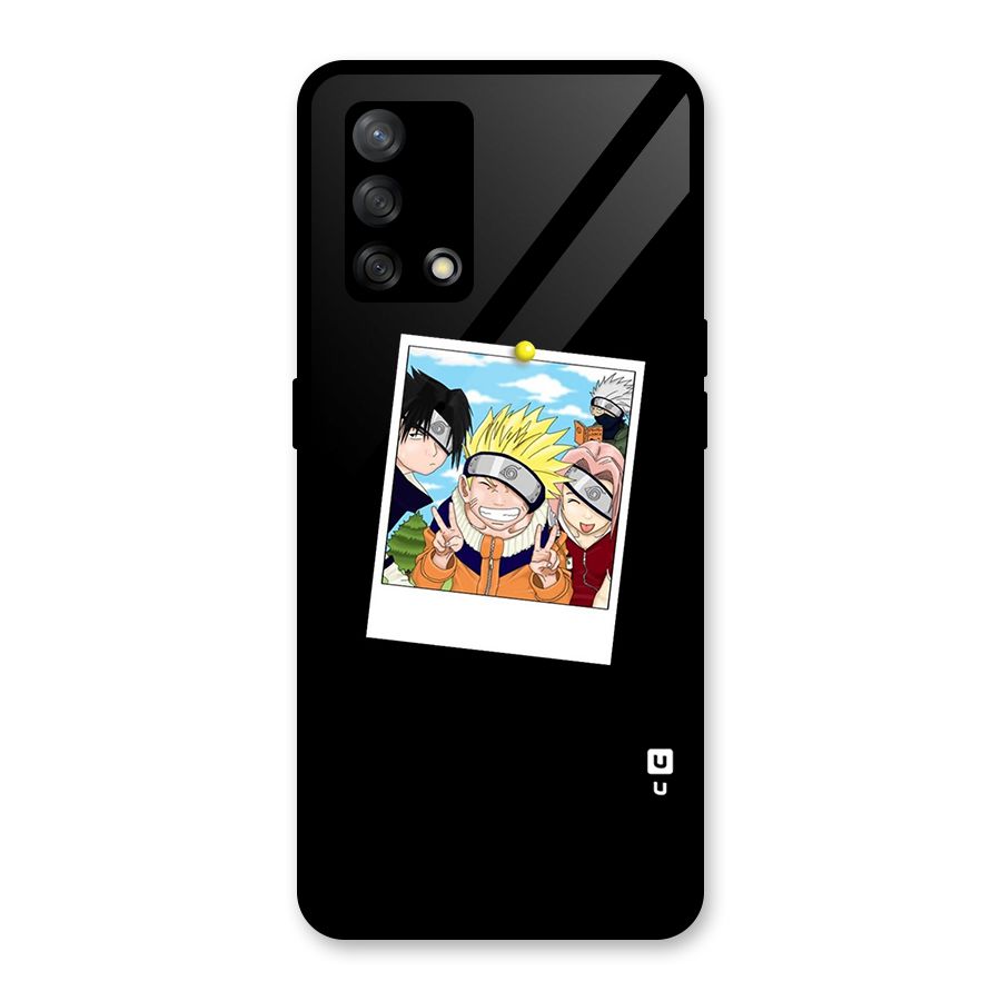 Team Kakashi Cute Glass Back Case for Oppo F19