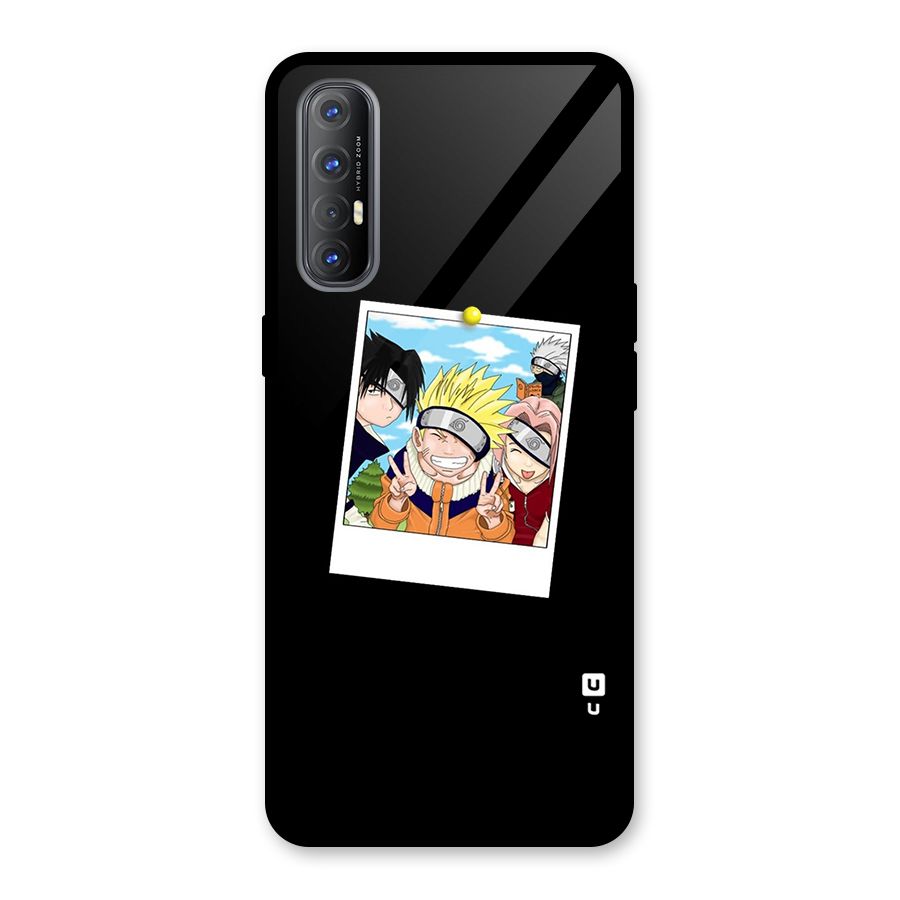 Team Kakashi Cute Glass Back Case for Oppo Reno3 Pro