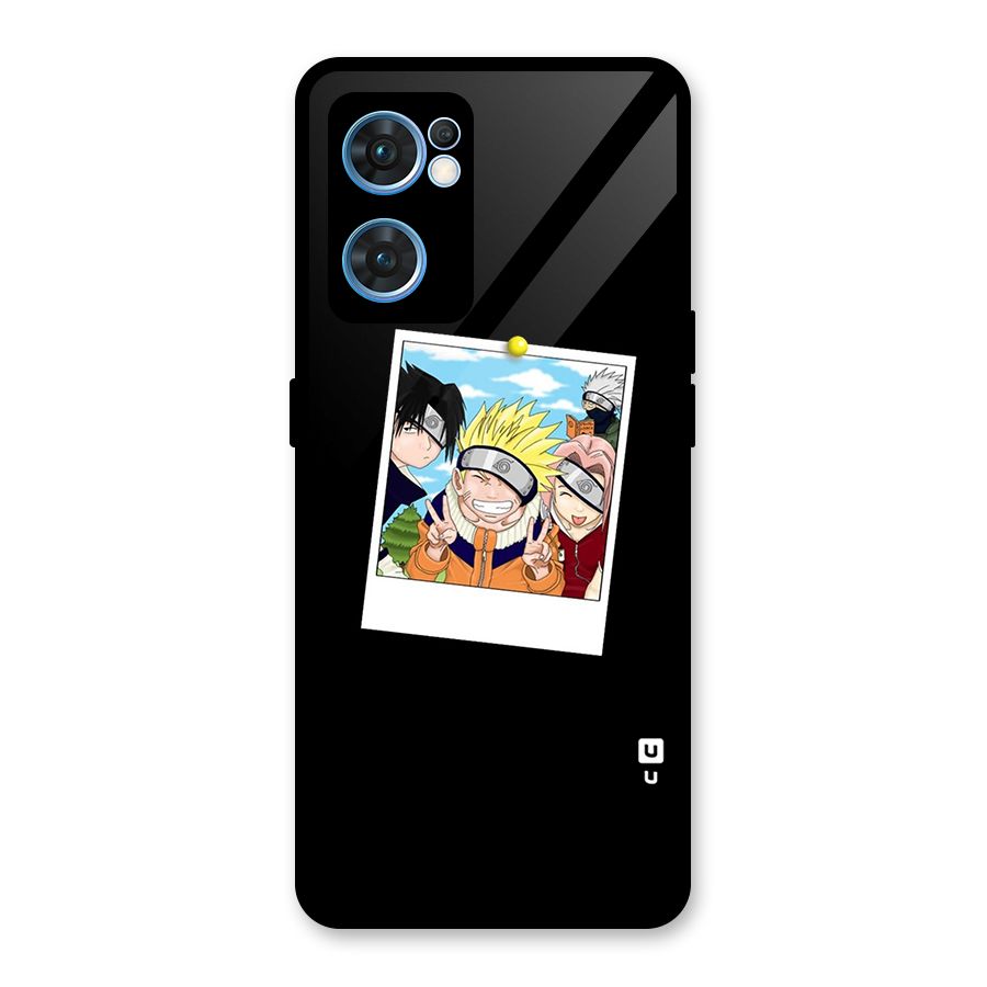 Team Kakashi Cute Glass Back Case for Oppo Reno7 5G