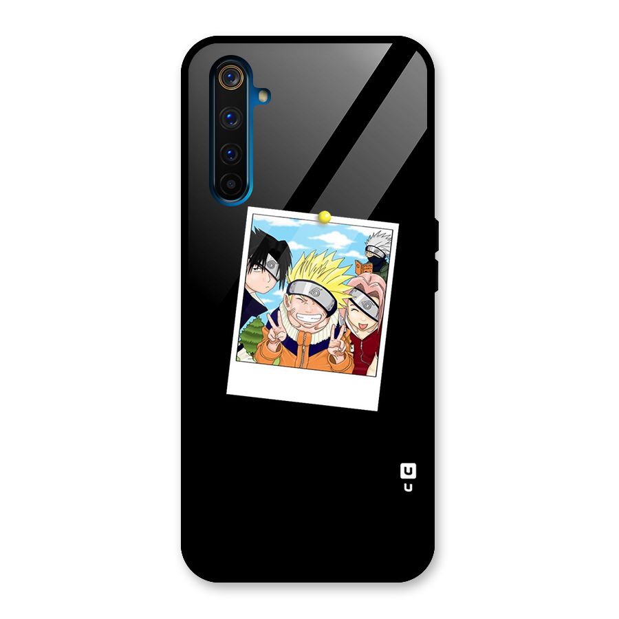 Team Kakashi Cute Glass Back Case for Realme 6 Pro