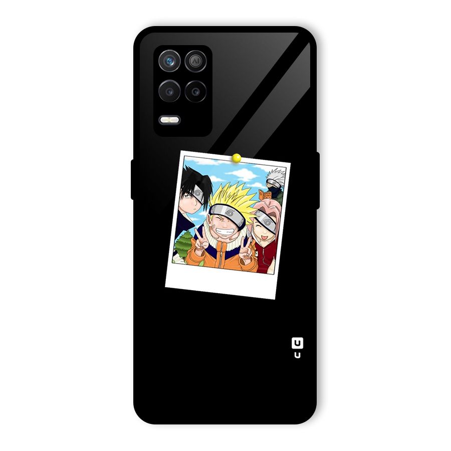 Team Kakashi Cute Glass Back Case for Realme 8 5G