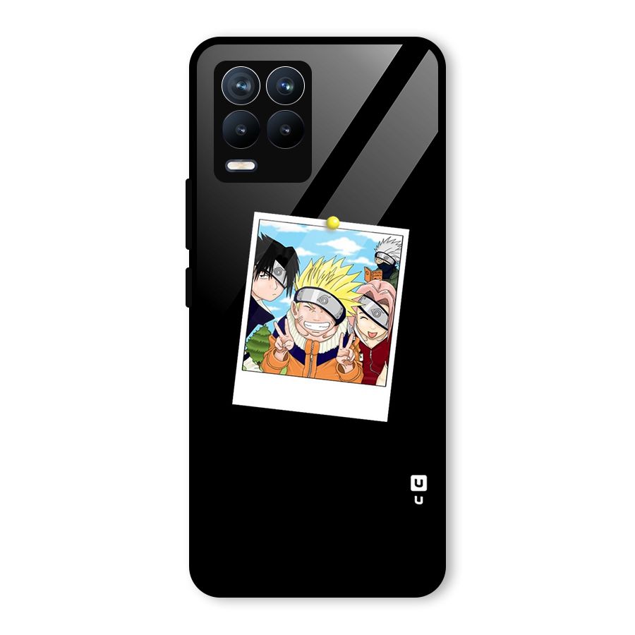 Team Kakashi Cute Glass Back Case for Realme 8 Pro
