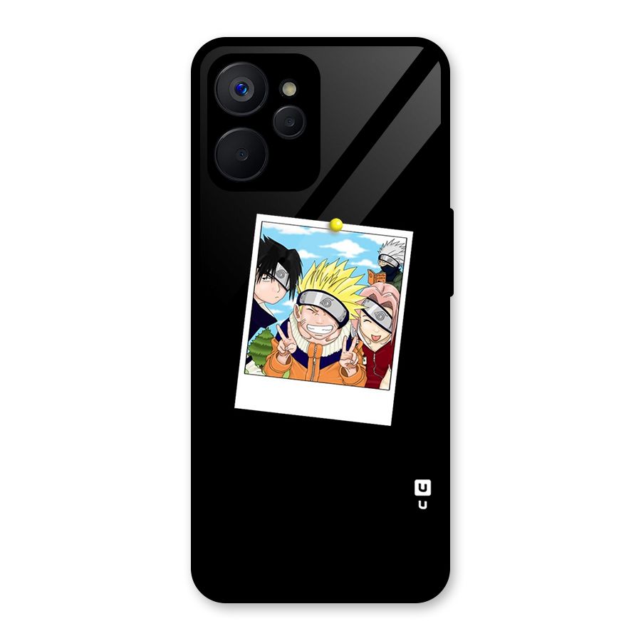 Team Kakashi Cute Glass Back Case for Realme 9i 5G