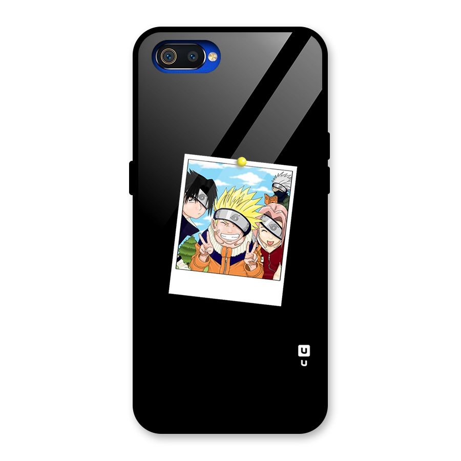 Team Kakashi Cute Glass Back Case for Realme C2