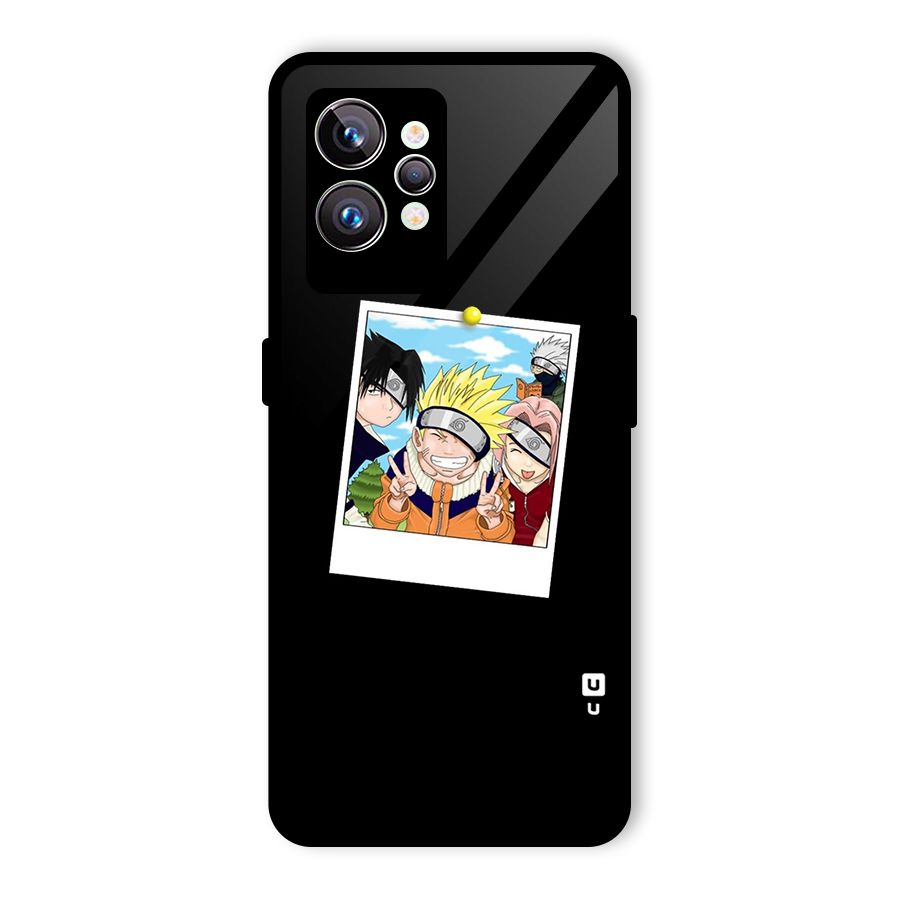 Team Kakashi Cute Glass Back Case for Realme GT2 Pro