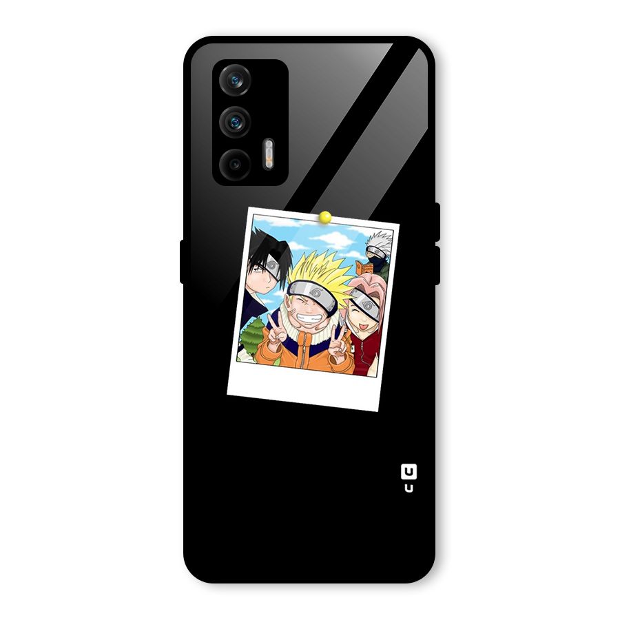 Team Kakashi Cute Glass Back Case for Realme X7 Max