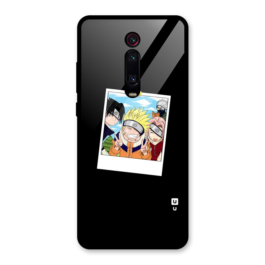 Team Kakashi Cute Glass Back Case for Redmi K20 Pro