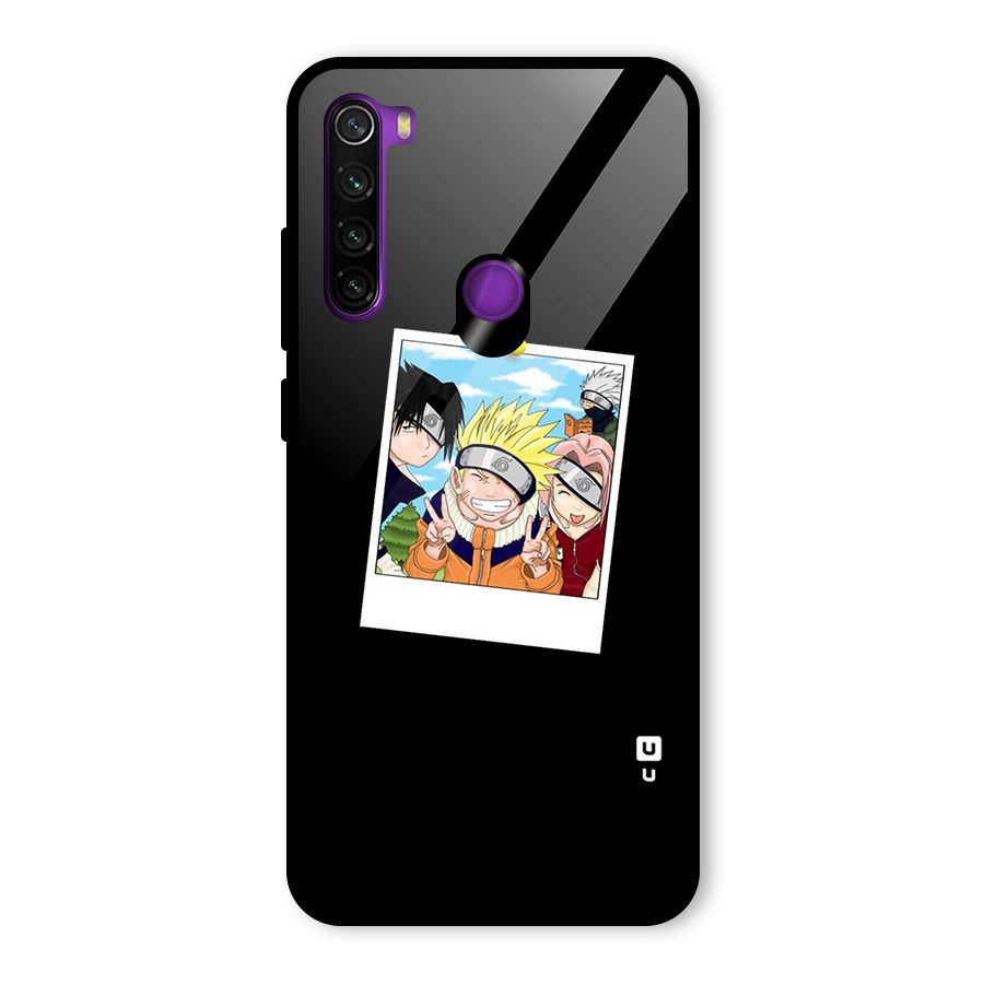 Team Kakashi Cute Glass Back Case for Redmi Note 8