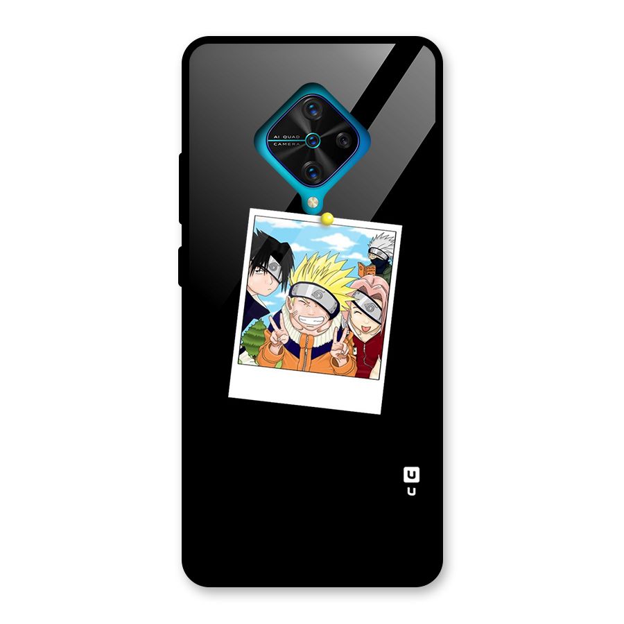 Team Kakashi Cute Glass Back Case for Vivo S1 Pro