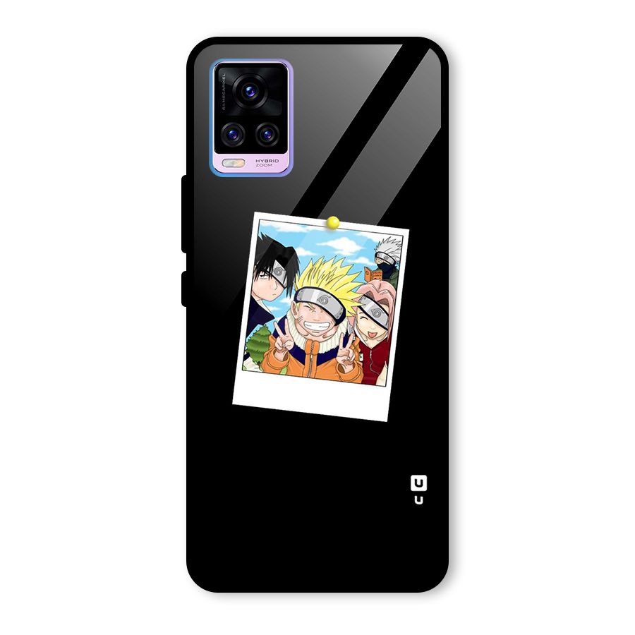 Team Kakashi Cute Glass Back Case for Vivo V20 Pro