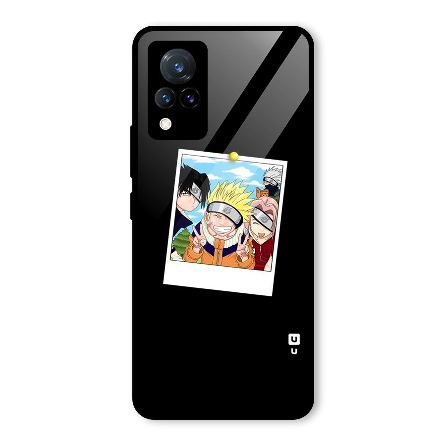 Team Kakashi Cute Glass Back Case for Vivo V21 5G