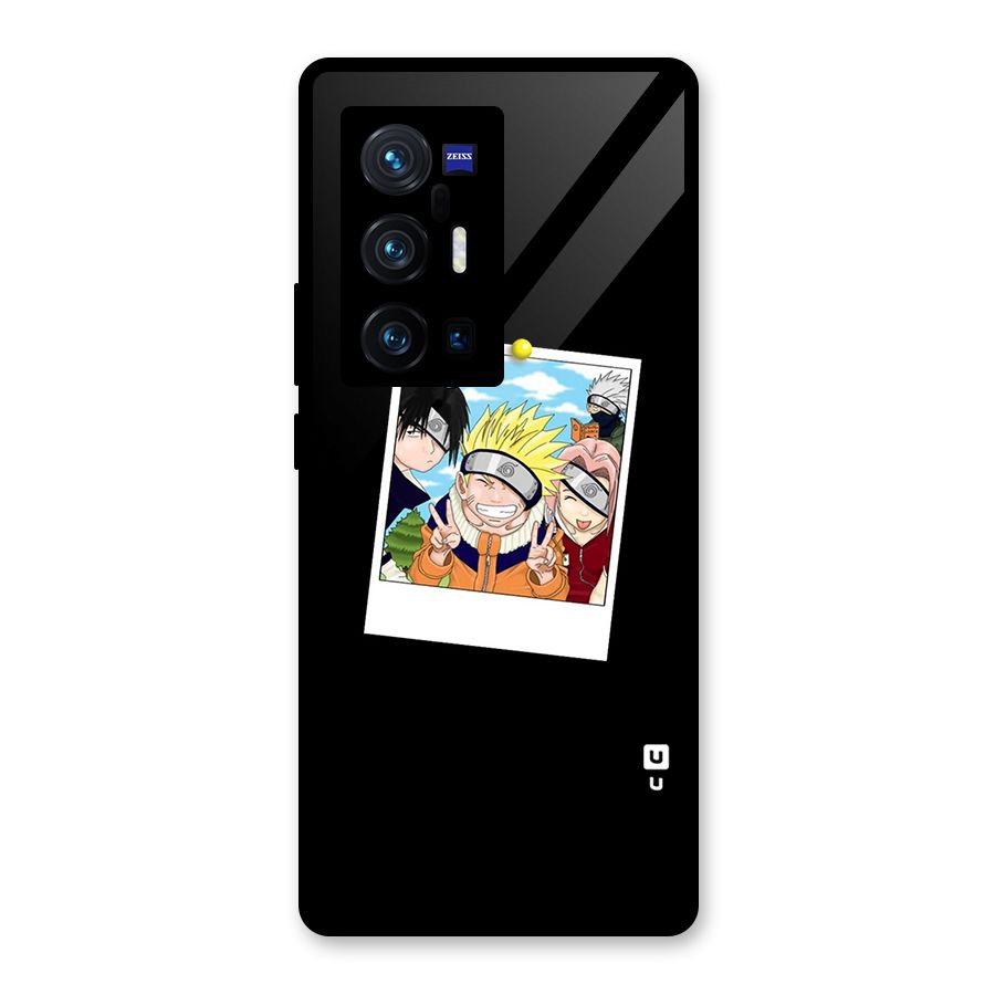 Team Kakashi Cute Glass Back Case for Vivo X70 Pro Plus