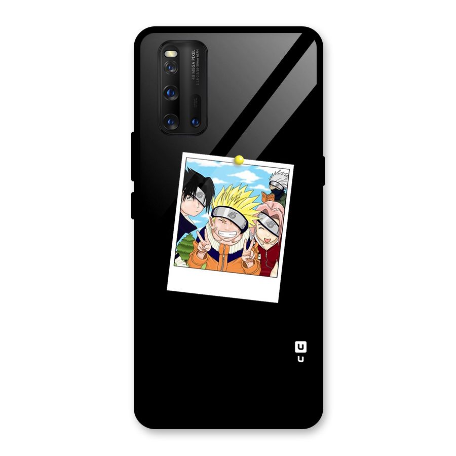Team Kakashi Cute Glass Back Case for Vivo iQOO 3