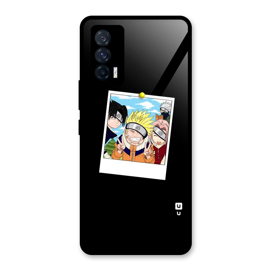 Team Kakashi Cute Glass Back Case for Vivo iQOO 7 5G