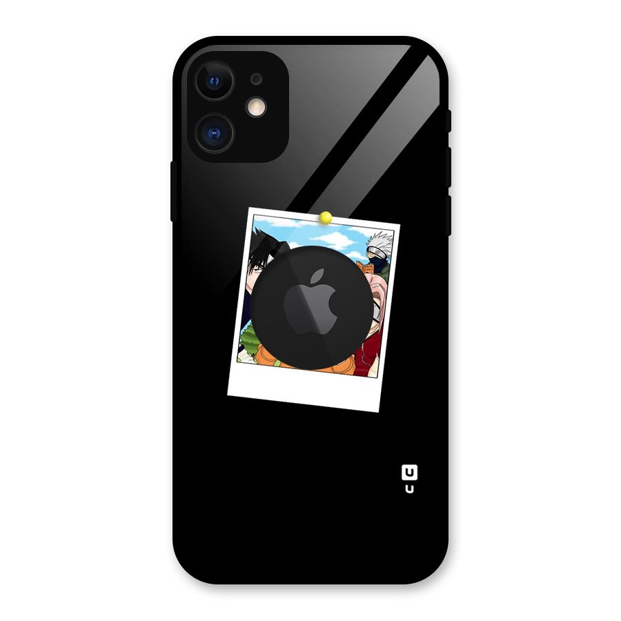 Team Kakashi Cute Glass Back Case for iPhone 11 Logo Cut