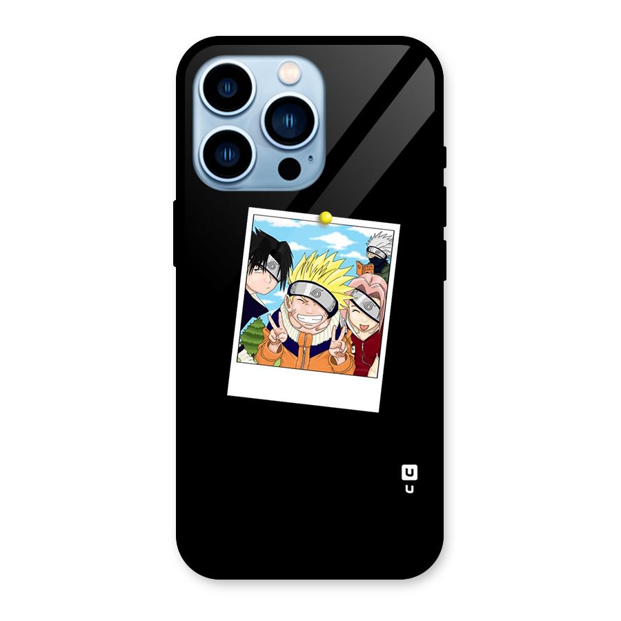 Team Kakashi Cute Glass Back Case for iPhone 13 Pro