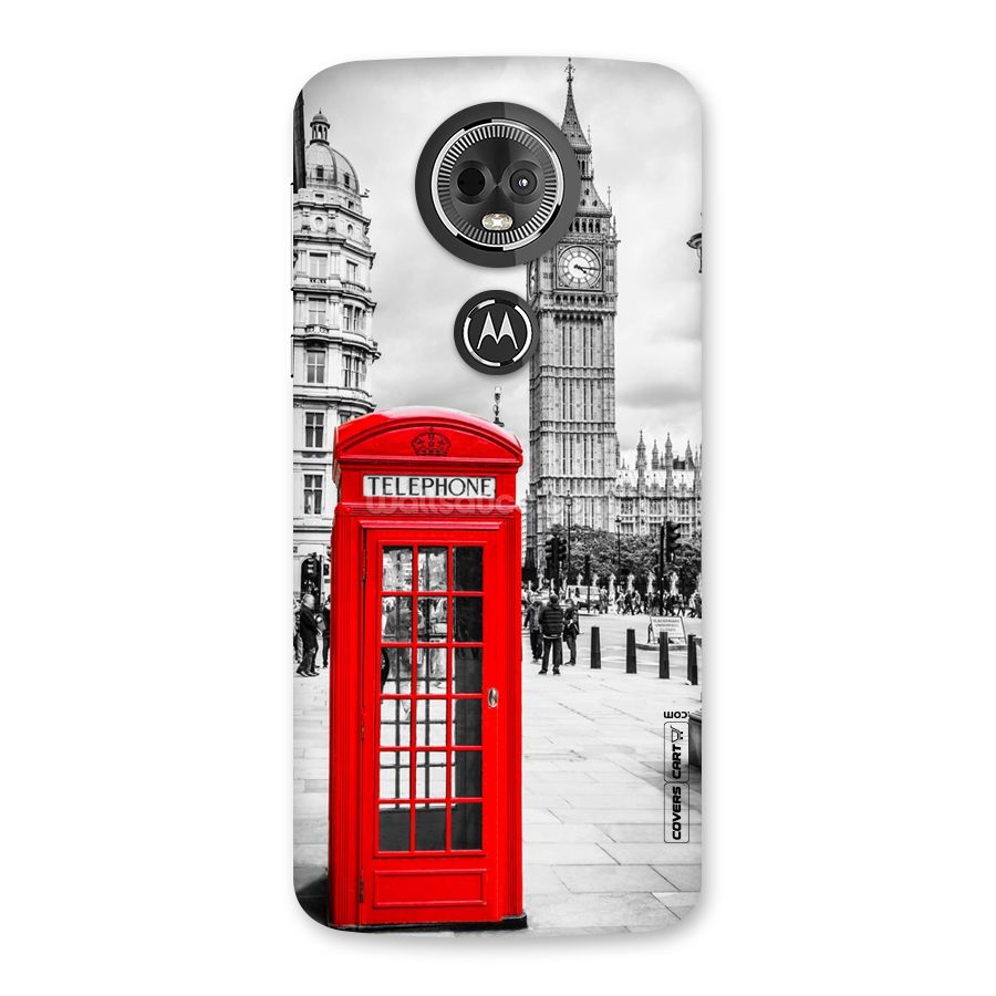 Telephone Booth Back Case for Moto E5 Plus