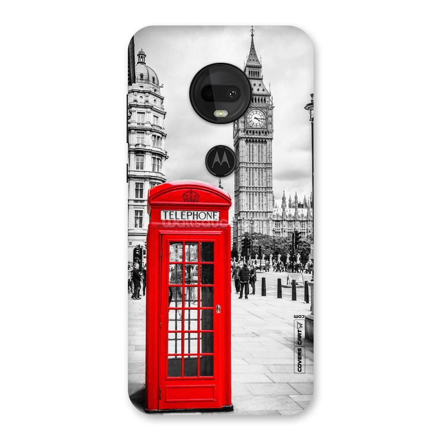 Telephone Booth Back Case for Moto G7