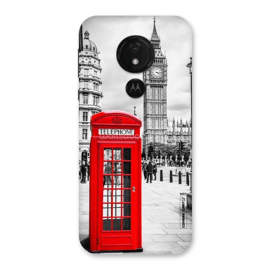 Telephone Booth Back Case for Moto G7 Power