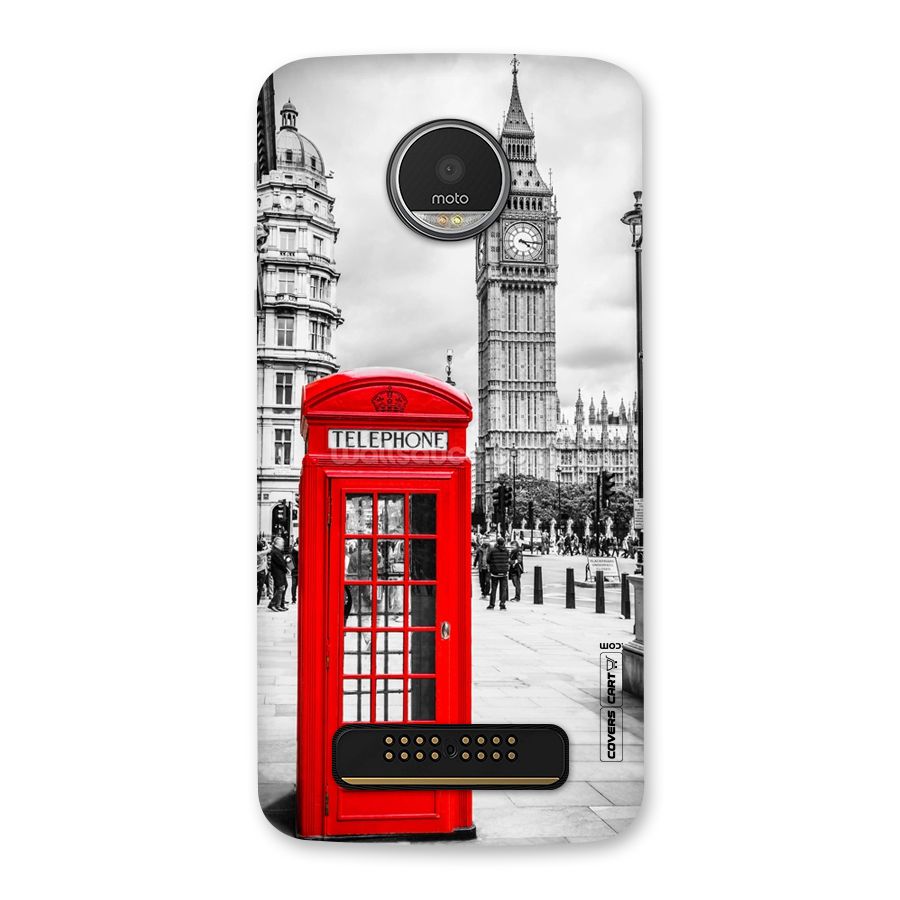Telephone Booth Back Case for Moto Z Play