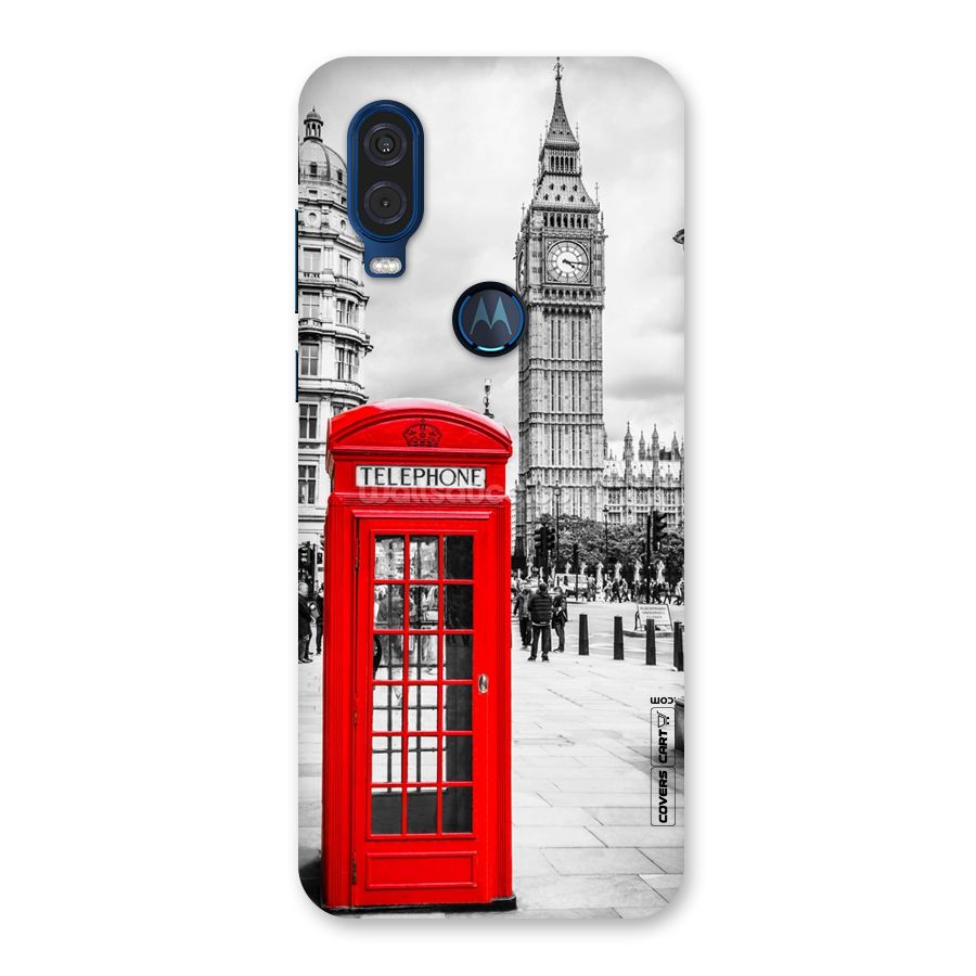 Telephone Booth Back Case for Motorola One Vision