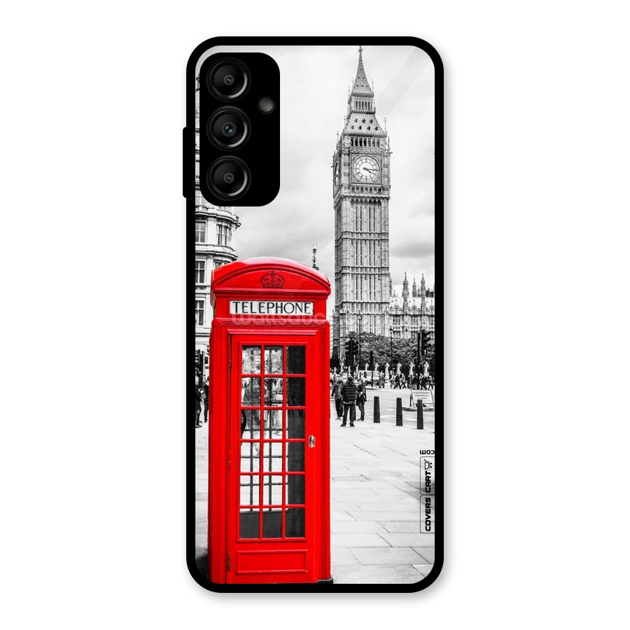 Telephone Booth Glass Back Case for Galaxy A14 5G