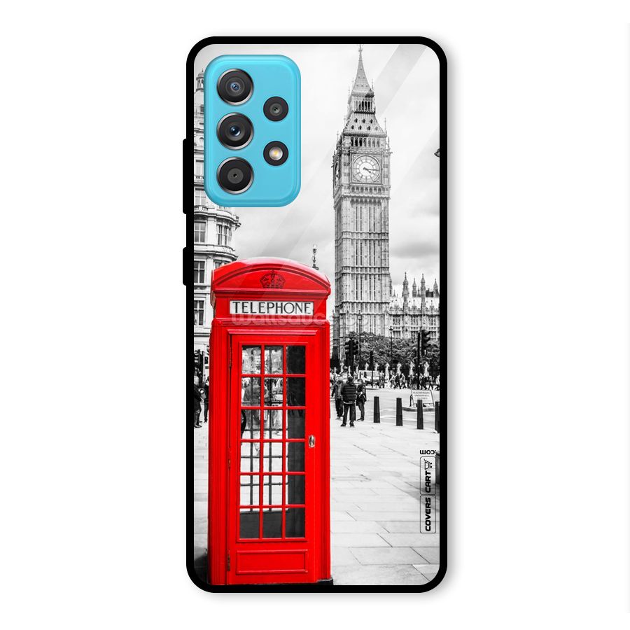 Telephone Booth Glass Back Case for Galaxy A52s 5G