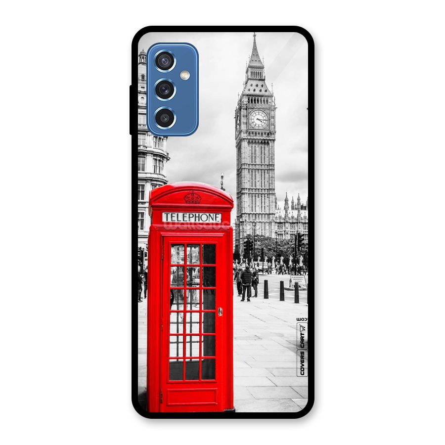 Telephone Booth Glass Back Case for Galaxy M52 5G